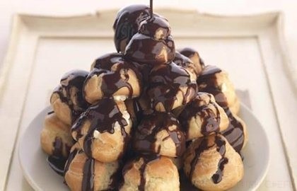 Chocolate profiteroles