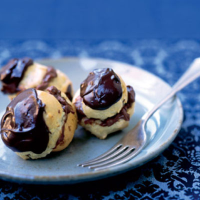 Chocolate profiteroles