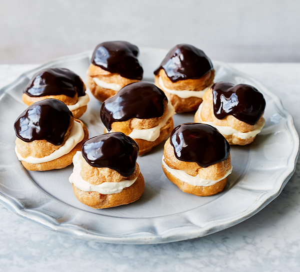 Chocolate profiteroles