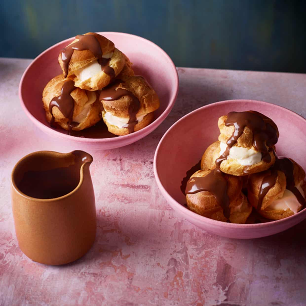 Chocolate profiteroles