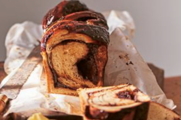 Chocolate prune babka