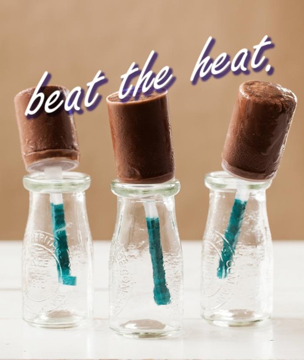 Chocolate pudding ice pops