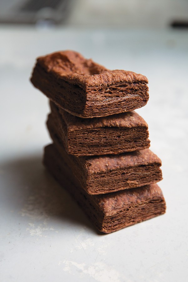 Chocolate puff pastry