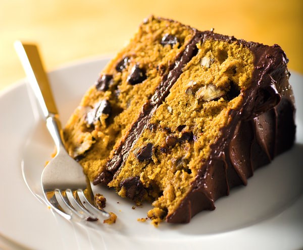 Chocolate-pumpkin layer cake