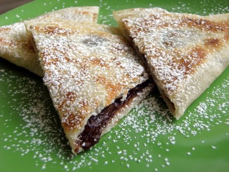 Chocolate quesadillas emergency dessert...works for me Wednesday