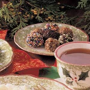 Chocolate raisin truffles