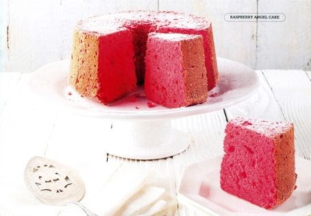 Chocolate raspberry angel cake