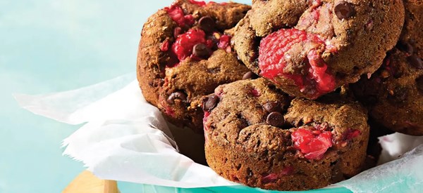 Chocolate-raspberry brownie bites