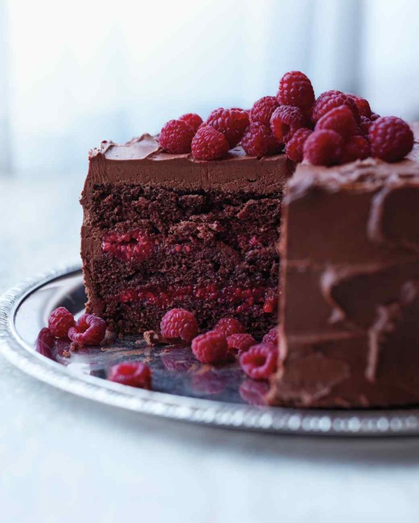 Chocolate-raspberry cake