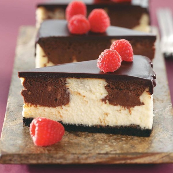 Chocolate raspberry cheesecake 