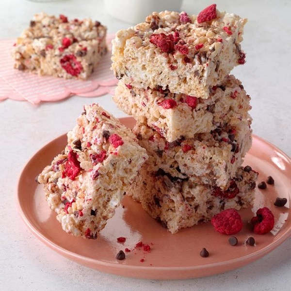 Chocolate raspberry [Krispies treats]
