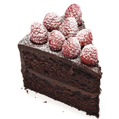 Chocolate-raspberry layer cake