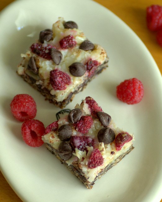 Chocolate raspberry magic bars