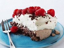 Chocolate raspberry pavlova