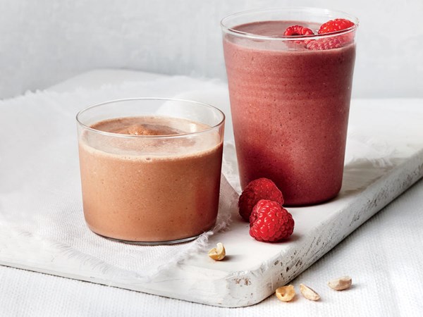 Chocolate-raspberry smoothie