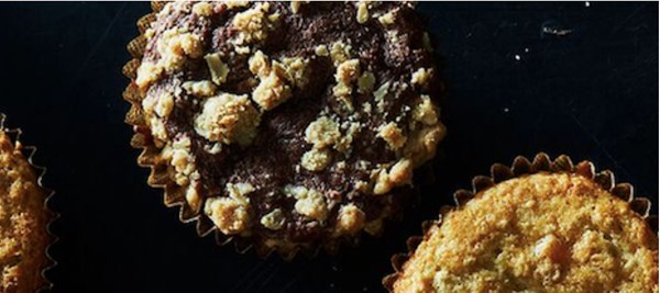 Chocolate raspberry streusel muffins
