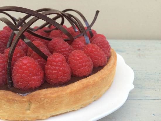Chocolate raspberry tart