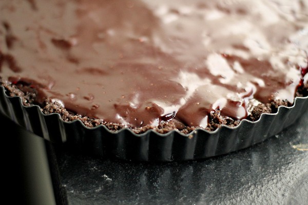 Chocolate raspberry tart