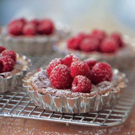 Chocolate-raspberry tartlets