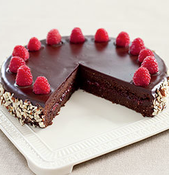 Chocolate-raspberry torte