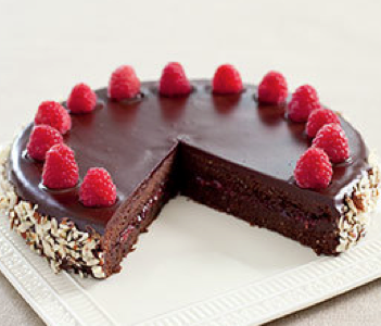 Chocolate raspberry torte