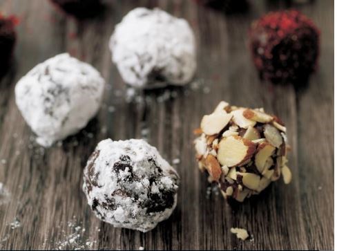 Chocolate raspberry truffles