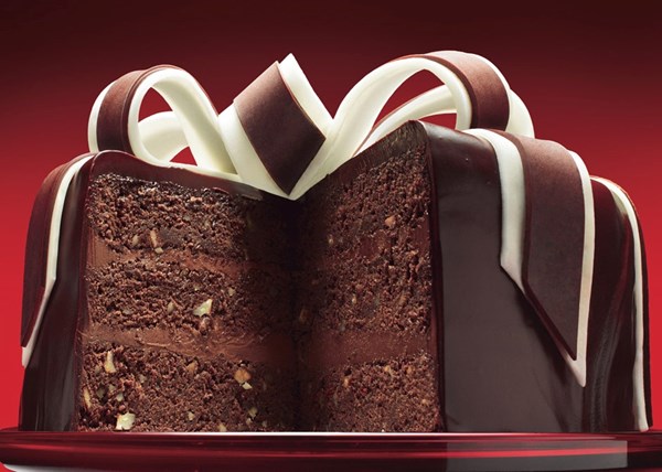 Chocolate ribbon cake