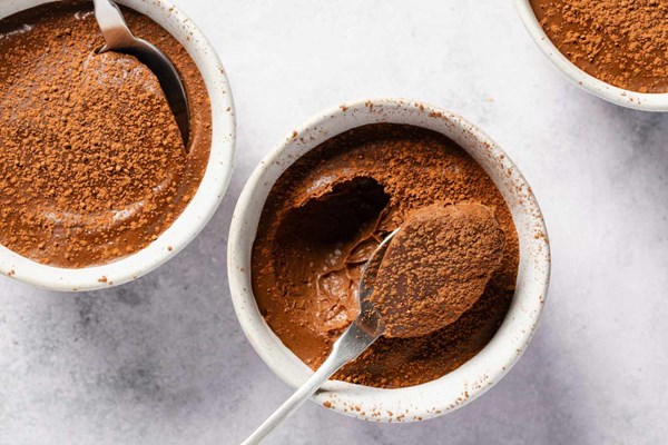 Chocolate rice mousse