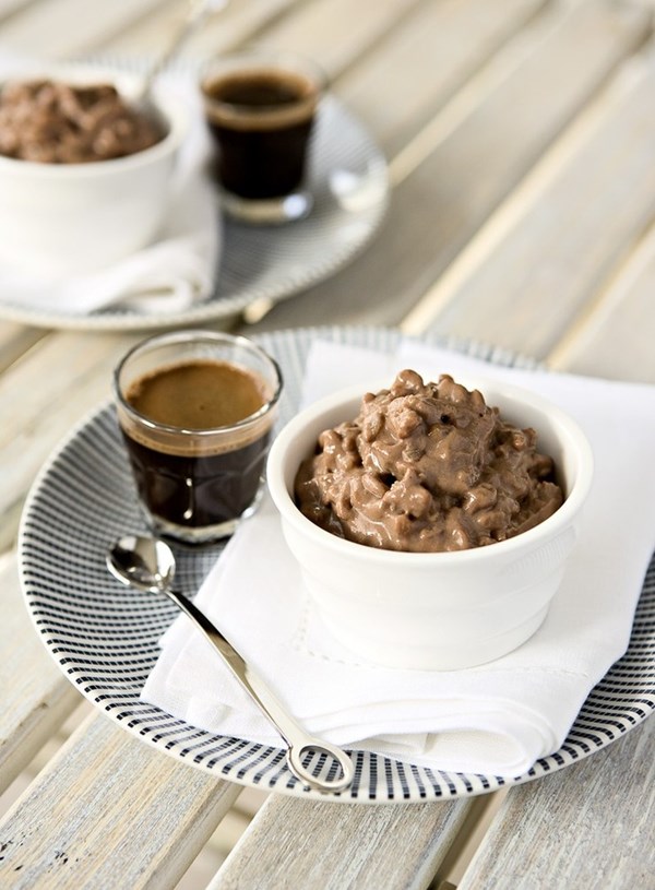 Chocolate rice pudding