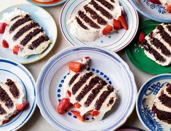 Chocolate ripple fridge cake