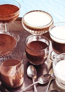 Chocolate, rum and raisin mousse