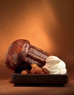 Chocolate rum baba