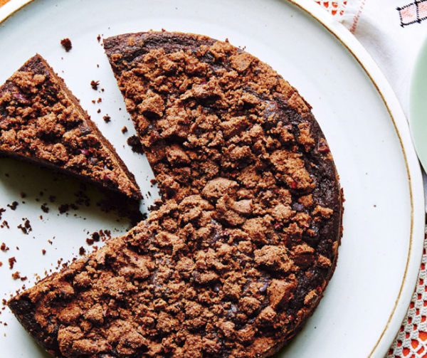 Chocolate-rye crumb cake