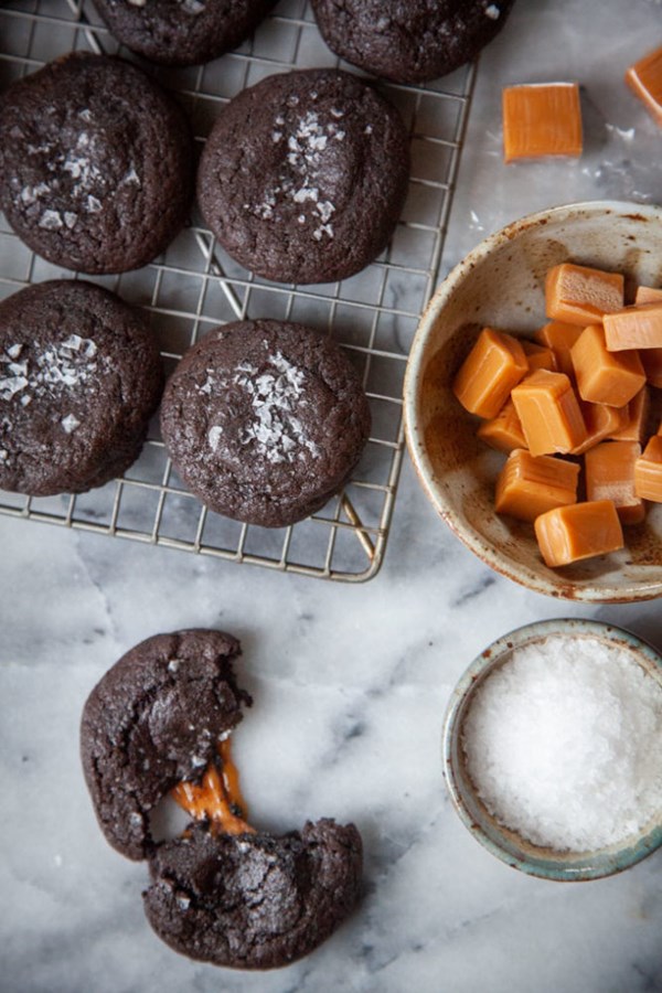 Chocolate salted caramel cookies