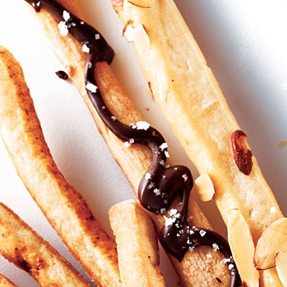 Chocolate-sea salt breadsticks