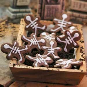 Chocolate skeleton cookies
