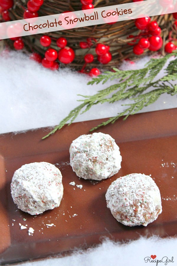 Chocolate snowball cookies