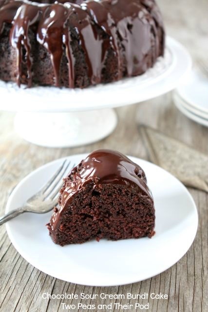 Chocolate sour cream bundt cake