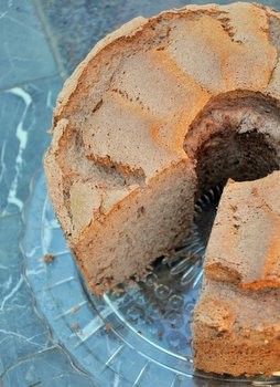 Chocolate spice angel food cake