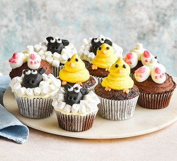 Chocolate spring cupcakes