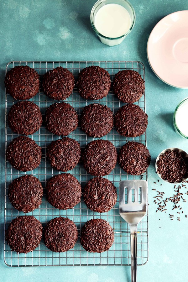 Chocolate sprinkle crinkle cookies