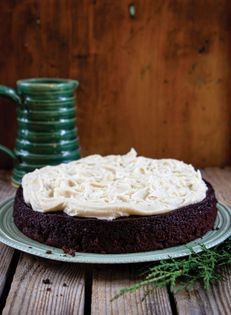 Chocolate stout cake with brown butter cream cheese frosting