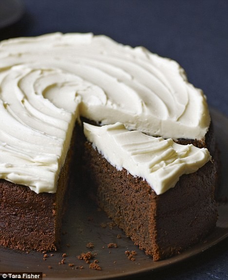 Chocolate stout cake with whisky frosting