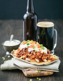 Chocolate stout chili fries
