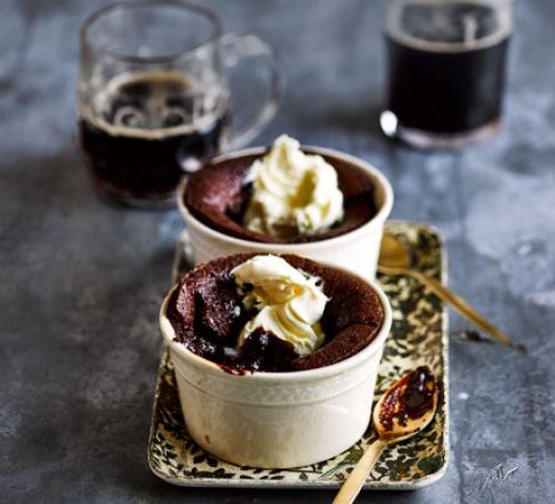 Chocolate stout puddings