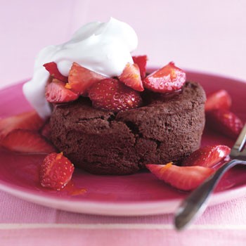 Chocolate strawberry shortcakes