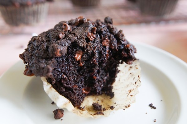 Chocolate streusel muffins