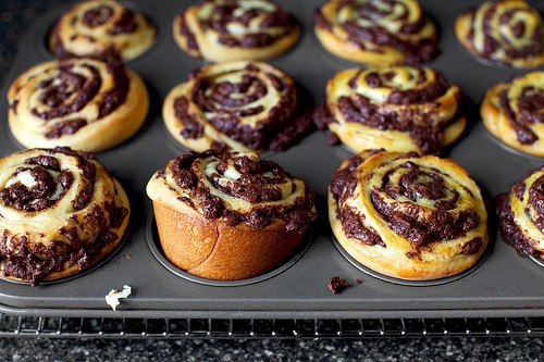 Chocolate swirl buns