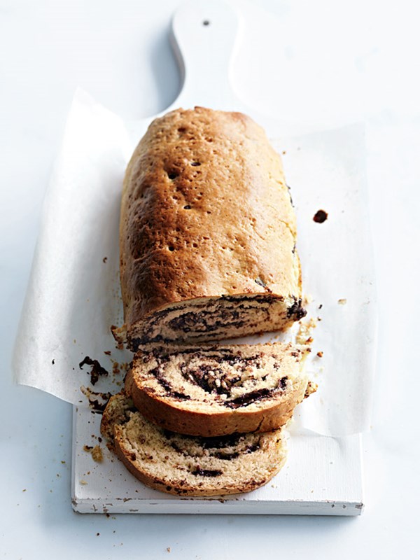 Chocolate swirl scone loaf