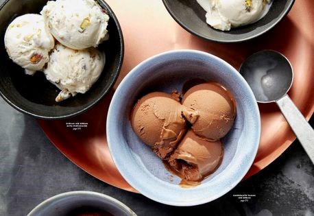 Chocolate tahini ice cream